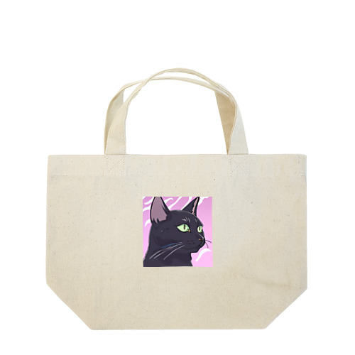 かっこいい黒猫3 Lunch Tote Bag