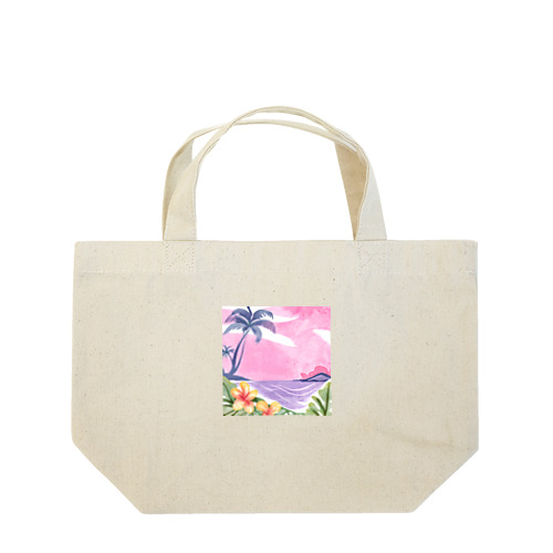 Hawaii　海とハイビスカス Lunch Tote Bag