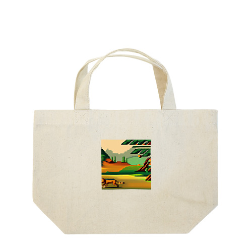 ドット柄の世界「野生の王国」グッズ Lunch Tote Bag