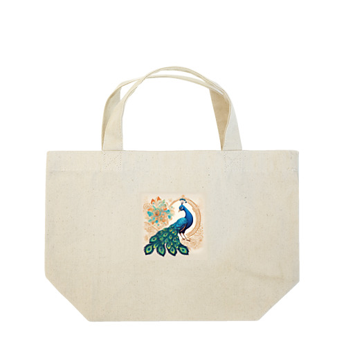 孔雀の優雅な舞 Lunch Tote Bag