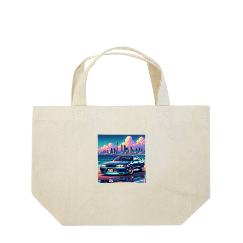 湾岸線を走るスポーツカー Lunch Tote Bag