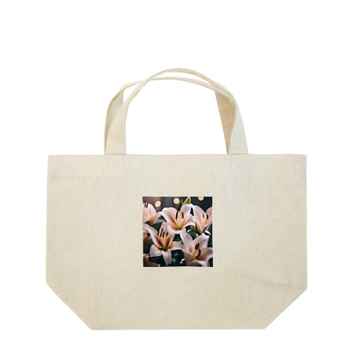 ヒメユリの優雅な花弁 ランチトートバッグ