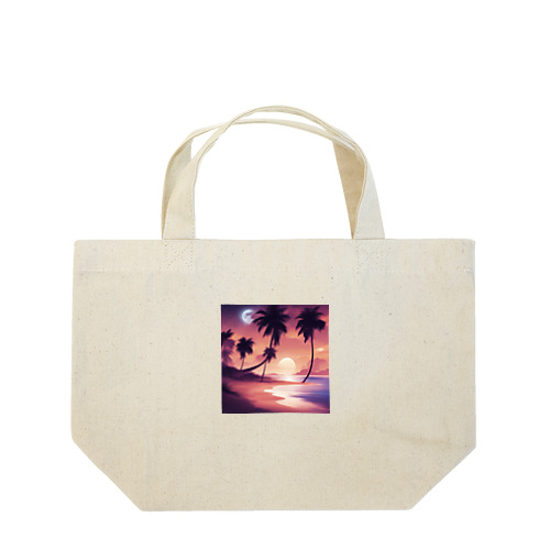 夕方の砂浜 Lunch Tote Bag