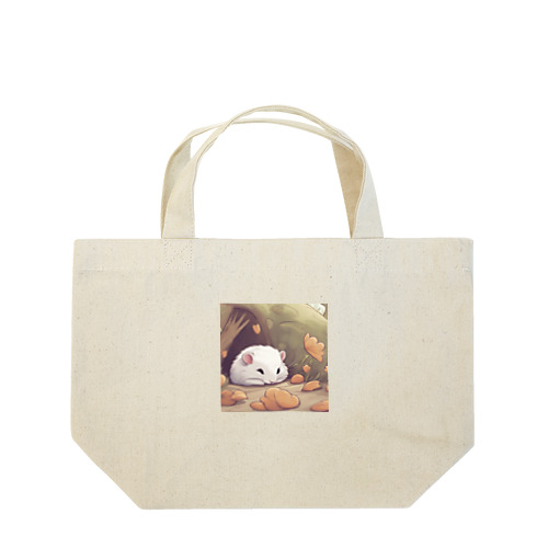 寝ているハムスター Lunch Tote Bag