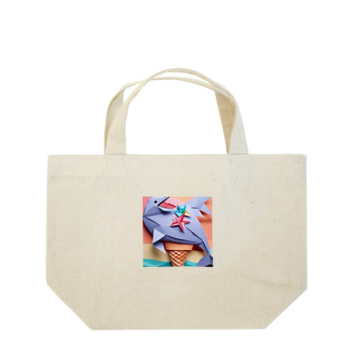 ice meets オリガミイルカ Lunch Tote Bag