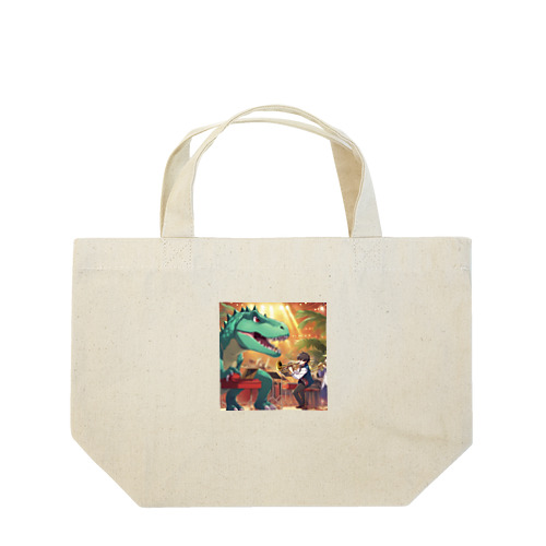 トランペットふきと恐竜 Lunch Tote Bag