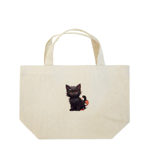 黒猫イラスト Lunch Tote Bag