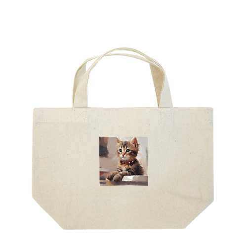 猫の絵画風イラストグッズ Lunch Tote Bag