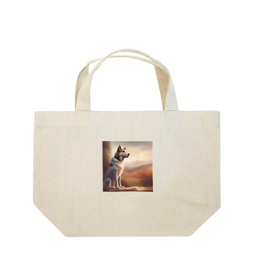 遠くを見つめる愛犬 Lunch Tote Bag