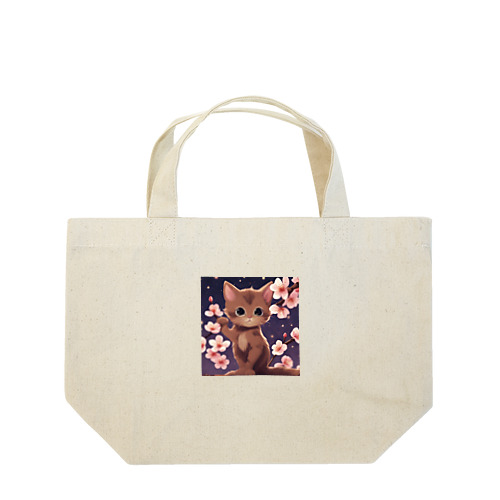 春と梅と茶猫03 Lunch Tote Bag