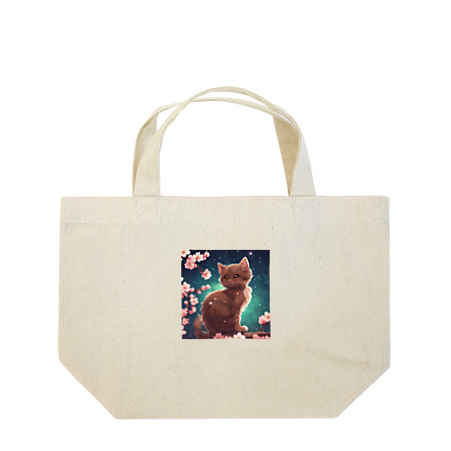 春と梅と茶猫04 Lunch Tote Bag