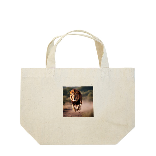 走るライオン Lunch Tote Bag