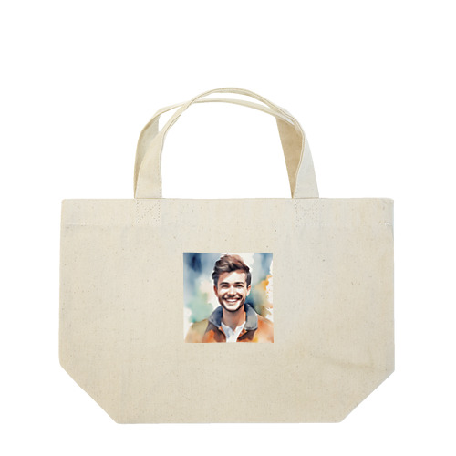 明るく魅力的な男性の笑顔 Lunch Tote Bag