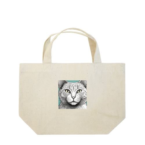 ドアップ猫 Lunch Tote Bag