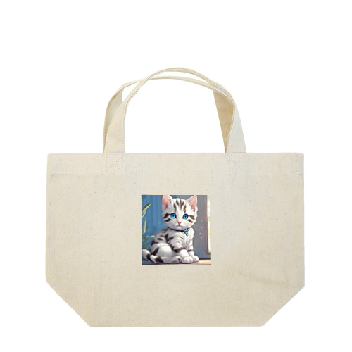 虎縞白猫のまなざし04 Lunch Tote Bag
