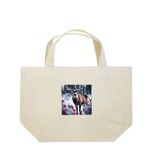 赤花のトナカイ Lunch Tote Bag