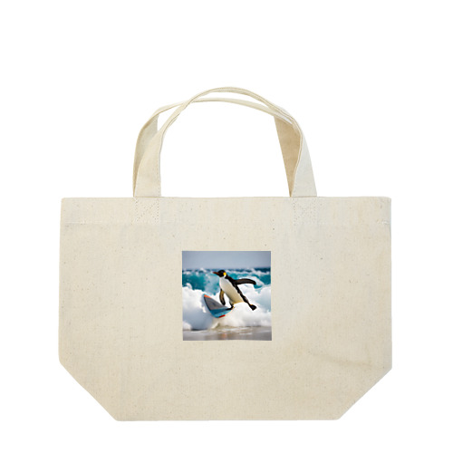 サーフィンするペンギン Lunch Tote Bag