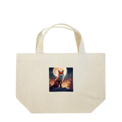 月の光に輝く夜の狐 Lunch Tote Bag