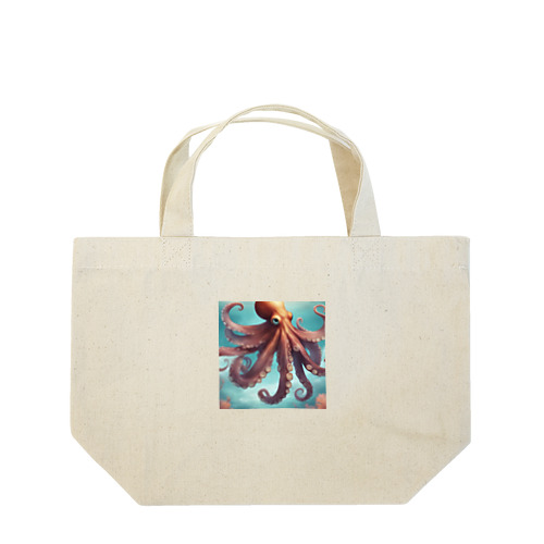 海を泳いでいるタコ Lunch Tote Bag