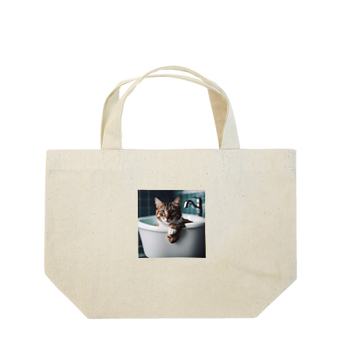 猫の入浴 Lunch Tote Bag