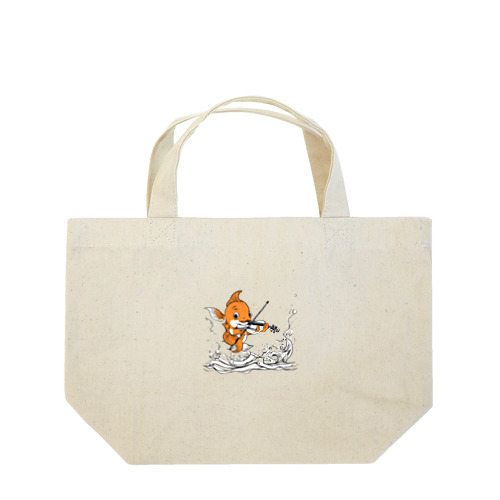 金魚バイオリニスト Lunch Tote Bag