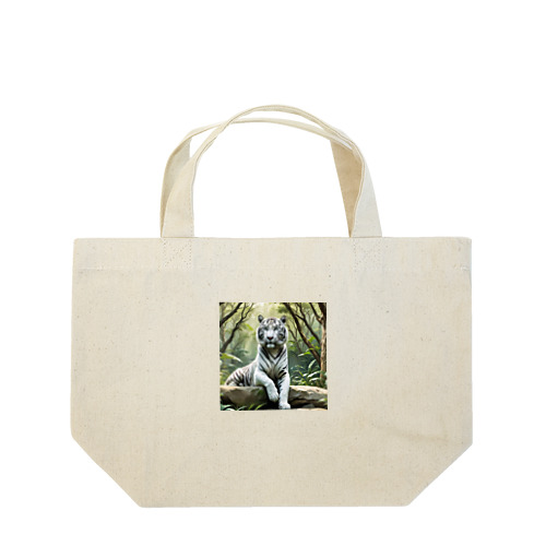 ホワイトタイガー Lunch Tote Bag