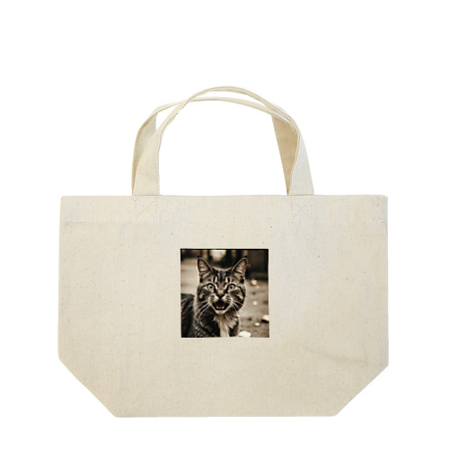 怒ってるネコ Lunch Tote Bag