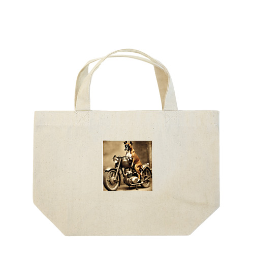 オートバイとボクサー Lunch Tote Bag