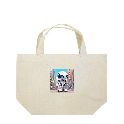 可愛いロボットのイラストグッズ Lunch Tote Bag