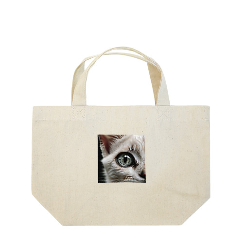 ドアップ猫さん Lunch Tote Bag