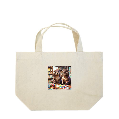 絵を描くカワウソ Lunch Tote Bag