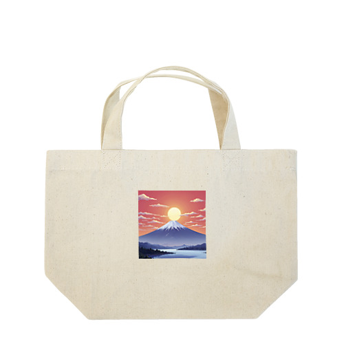 ドット絵の朝日 Lunch Tote Bag