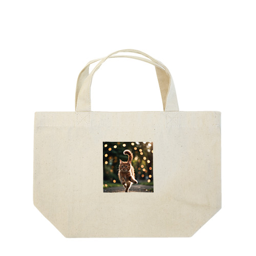 ぴょんと跳ねる猫 Lunch Tote Bag