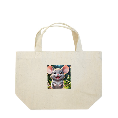 このチャーミングなネズミがあなたの心を癒します。 Lunch Tote Bag