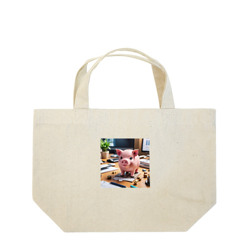 会社のビジネスモデルを構築するミニブタ Lunch Tote Bag