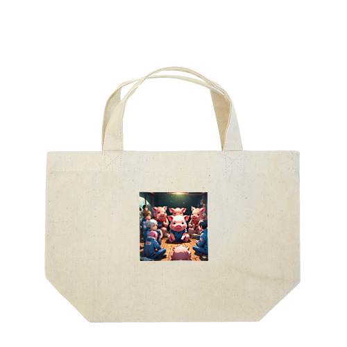 ちーむのこんふりくとをするみにぶた仲介 Lunch Tote Bag