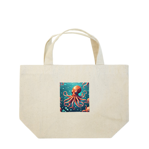 ローポリ風タコ Lunch Tote Bag