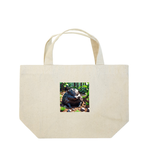ローポリ風ハリモグラ Lunch Tote Bag