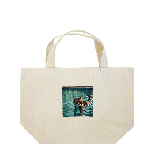 泳ぐ猫 Lunch Tote Bag
