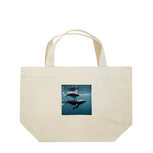 クジラの親子 Lunch Tote Bag