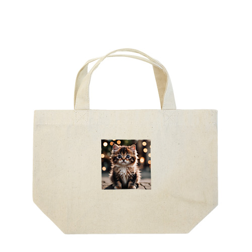 ふわふわの猫ちゃん Lunch Tote Bag