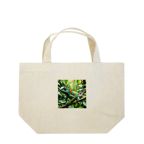 色彩豊かなカメレオンのジャングルの姿 Lunch Tote Bag