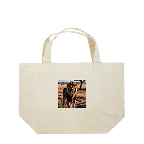 サバンナのライオン Lunch Tote Bag