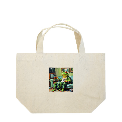 ジョークを言っているカエル Lunch Tote Bag