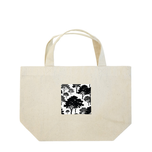 木のシルエット Lunch Tote Bag