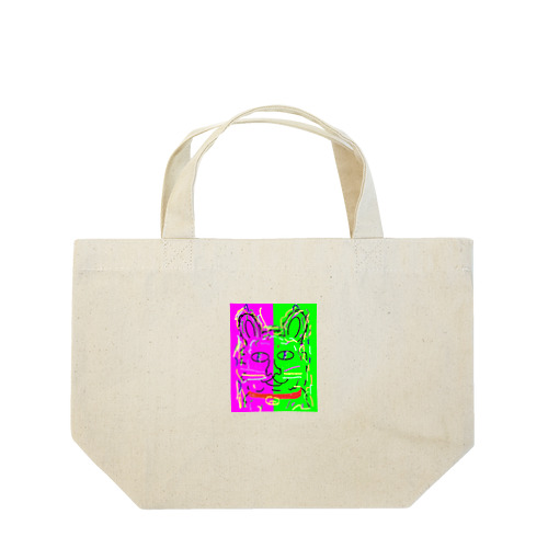 ぬこ緑ピンク Lunch Tote Bag