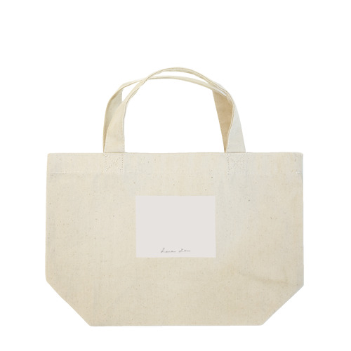 White Dusty Pink × Logo Message Lunch Tote Bag