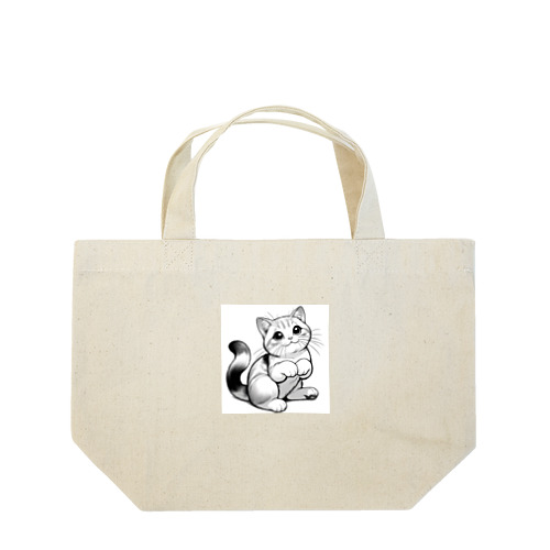 お座りにゃんにゃん Lunch Tote Bag