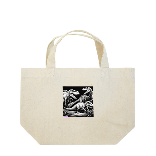 モノクロ恐竜くん3号 Lunch Tote Bag