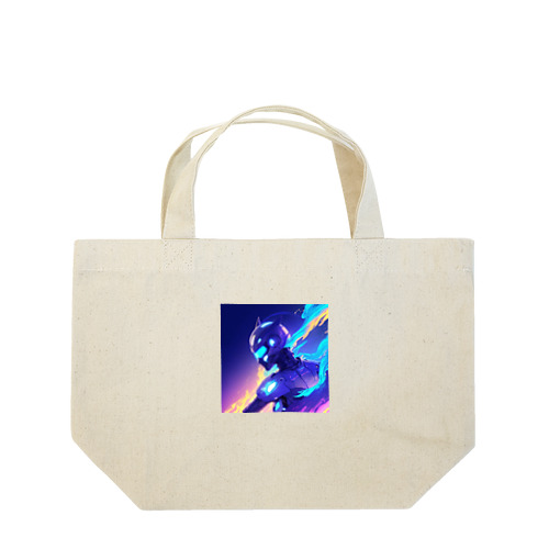 「機械狐の葛藤：進化する者の旅路」 - "Mechanical Fox's Conflict: Journey of the Evolving" Lunch Tote Bag